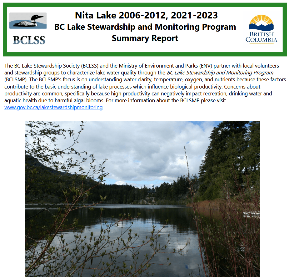 Link to Nita Lake report